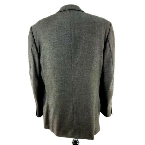 Yves Saint Laurent 42L 2 Button Birdseye Brown Woo - Picture 5 of 12